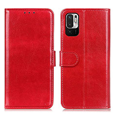 Coque Portefeuille Livre Cuir Etui Clapet M07L pour Xiaomi Redmi Note 10 JE 5G Rouge