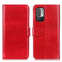 Coque Portefeuille Livre Cuir Etui Clapet M07L pour Xiaomi Redmi Note 10T 5G Rouge