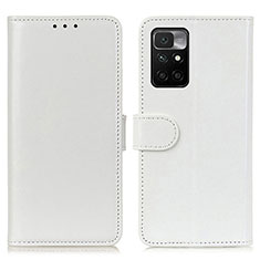 Coque Portefeuille Livre Cuir Etui Clapet M07L pour Xiaomi Redmi Note 11 4G (2021) Blanc