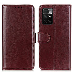 Coque Portefeuille Livre Cuir Etui Clapet M07L pour Xiaomi Redmi Note 11 4G (2021) Marron