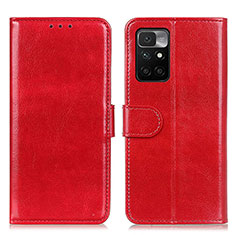 Coque Portefeuille Livre Cuir Etui Clapet M07L pour Xiaomi Redmi Note 11 4G (2021) Rouge