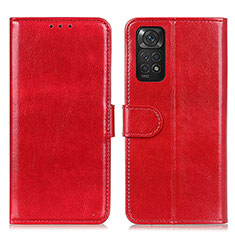 Coque Portefeuille Livre Cuir Etui Clapet M07L pour Xiaomi Redmi Note 11 4G (2022) Rouge