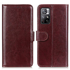 Coque Portefeuille Livre Cuir Etui Clapet M07L pour Xiaomi Redmi Note 11 5G Marron