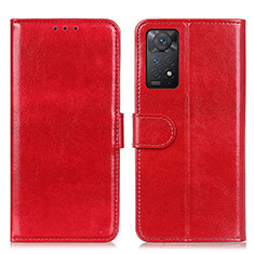 Coque Portefeuille Livre Cuir Etui Clapet M07L pour Xiaomi Redmi Note 11 Pro 5G Rouge