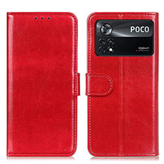 Coque Portefeuille Livre Cuir Etui Clapet M07L pour Xiaomi Redmi Note 11E Pro 5G Rouge