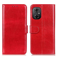 Coque Portefeuille Livre Cuir Etui Clapet M07L pour Xiaomi Redmi Note 11R 5G Rouge