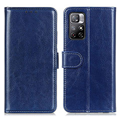 Coque Portefeuille Livre Cuir Etui Clapet M07L pour Xiaomi Redmi Note 11T 5G Bleu