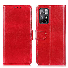 Coque Portefeuille Livre Cuir Etui Clapet M07L pour Xiaomi Redmi Note 11T 5G Rouge