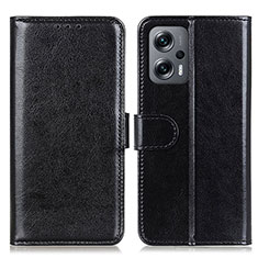 Coque Portefeuille Livre Cuir Etui Clapet M07L pour Xiaomi Redmi Note 11T Pro+ Plus 5G Noir