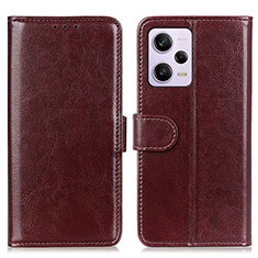 Coque Portefeuille Livre Cuir Etui Clapet M07L pour Xiaomi Redmi Note 12 Pro 5G Marron