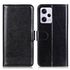 Coque Portefeuille Livre Cuir Etui Clapet M07L pour Xiaomi Redmi Note 12 Pro 5G Noir