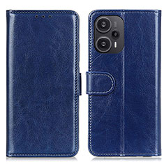 Coque Portefeuille Livre Cuir Etui Clapet M07L pour Xiaomi Redmi Note 12 Turbo 5G Bleu