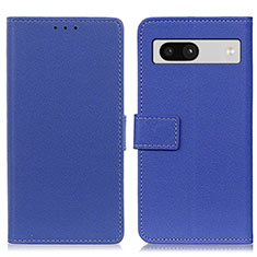 Coque Portefeuille Livre Cuir Etui Clapet M08L pour Google Pixel 7a 5G Bleu