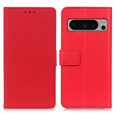 Coque Portefeuille Livre Cuir Etui Clapet M08L pour Google Pixel 8 Pro 5G Rouge