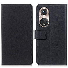 Coque Portefeuille Livre Cuir Etui Clapet M08L pour Huawei Honor 50 Pro 5G Noir