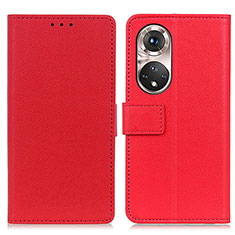 Coque Portefeuille Livre Cuir Etui Clapet M08L pour Huawei Honor 50 Pro 5G Rouge