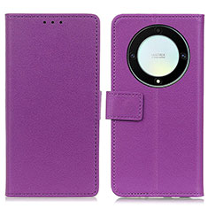 Coque Portefeuille Livre Cuir Etui Clapet M08L pour Huawei Honor Magic5 Lite 5G Violet