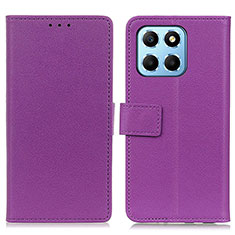 Coque Portefeuille Livre Cuir Etui Clapet M08L pour Huawei Honor X6 5G Violet