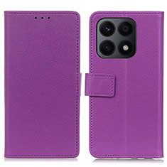 Coque Portefeuille Livre Cuir Etui Clapet M08L pour Huawei Honor X8a 4G Violet