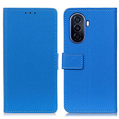 Coque Portefeuille Livre Cuir Etui Clapet M08L pour Huawei Nova Y70 Bleu