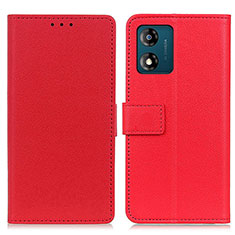 Coque Portefeuille Livre Cuir Etui Clapet M08L pour Motorola Moto E13 Rouge