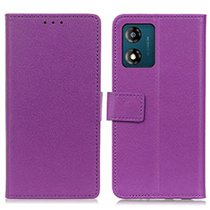 Coque Portefeuille Livre Cuir Etui Clapet M08L pour Motorola Moto E13 Violet