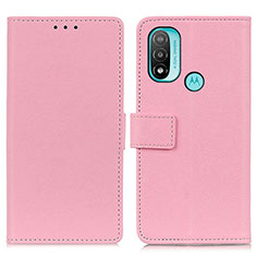 Coque Portefeuille Livre Cuir Etui Clapet M08L pour Motorola Moto E20 Rose