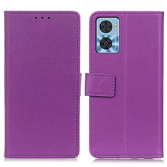 Coque Portefeuille Livre Cuir Etui Clapet M08L pour Motorola Moto E22 Violet