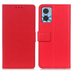 Coque Portefeuille Livre Cuir Etui Clapet M08L pour Motorola Moto E22i Rouge