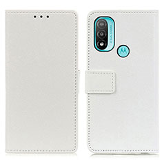 Coque Portefeuille Livre Cuir Etui Clapet M08L pour Motorola Moto E30 Blanc