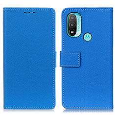 Coque Portefeuille Livre Cuir Etui Clapet M08L pour Motorola Moto E30 Bleu