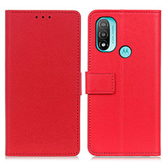 Coque Portefeuille Livre Cuir Etui Clapet M08L pour Motorola Moto E30 Rouge