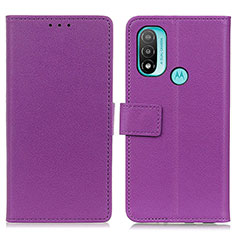 Coque Portefeuille Livre Cuir Etui Clapet M08L pour Motorola Moto E30 Violet