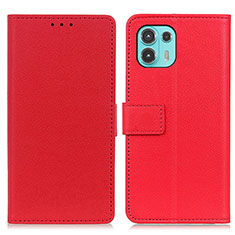 Coque Portefeuille Livre Cuir Etui Clapet M08L pour Motorola Moto Edge 20 Lite 5G Rouge