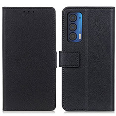 Coque Portefeuille Livre Cuir Etui Clapet M08L pour Motorola Moto Edge (2021) 5G Noir