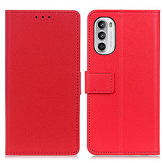 Coque Portefeuille Livre Cuir Etui Clapet M08L pour Motorola Moto Edge (2022) 5G Rouge