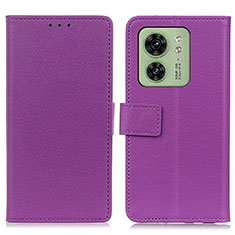 Coque Portefeuille Livre Cuir Etui Clapet M08L pour Motorola Moto Edge (2023) 5G Violet