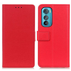 Coque Portefeuille Livre Cuir Etui Clapet M08L pour Motorola Moto Edge 30 5G Rouge