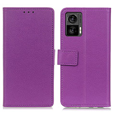 Coque Portefeuille Livre Cuir Etui Clapet M08L pour Motorola Moto Edge 30 Lite 5G Violet