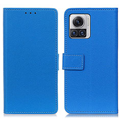 Coque Portefeuille Livre Cuir Etui Clapet M08L pour Motorola Moto Edge 30 Ultra 5G Bleu