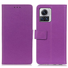 Coque Portefeuille Livre Cuir Etui Clapet M08L pour Motorola Moto Edge 30 Ultra 5G Violet