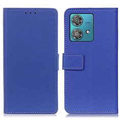 Coque Portefeuille Livre Cuir Etui Clapet M08L pour Motorola Moto Edge 40 Neo 5G Bleu