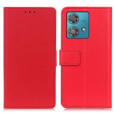 Coque Portefeuille Livre Cuir Etui Clapet M08L pour Motorola Moto Edge 40 Neo 5G Rouge