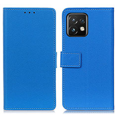 Coque Portefeuille Livre Cuir Etui Clapet M08L pour Motorola Moto Edge 40 Pro 5G Bleu