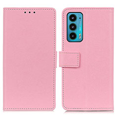 Coque Portefeuille Livre Cuir Etui Clapet M08L pour Motorola Moto Edge Lite 5G Rose