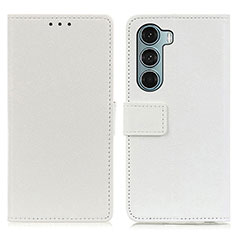 Coque Portefeuille Livre Cuir Etui Clapet M08L pour Motorola Moto Edge S30 5G Blanc