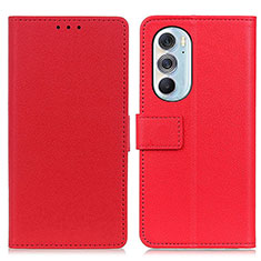 Coque Portefeuille Livre Cuir Etui Clapet M08L pour Motorola Moto Edge X30 5G Rouge