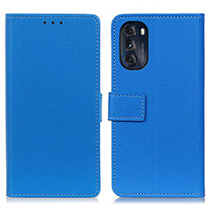 Coque Portefeuille Livre Cuir Etui Clapet M08L pour Motorola Moto G 5G (2022) Bleu