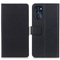 Coque Portefeuille Livre Cuir Etui Clapet M08L pour Motorola Moto G 5G (2022) Noir