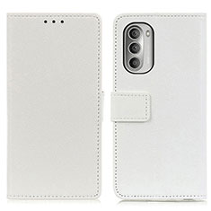 Coque Portefeuille Livre Cuir Etui Clapet M08L pour Motorola Moto G Stylus (2022) 4G Blanc